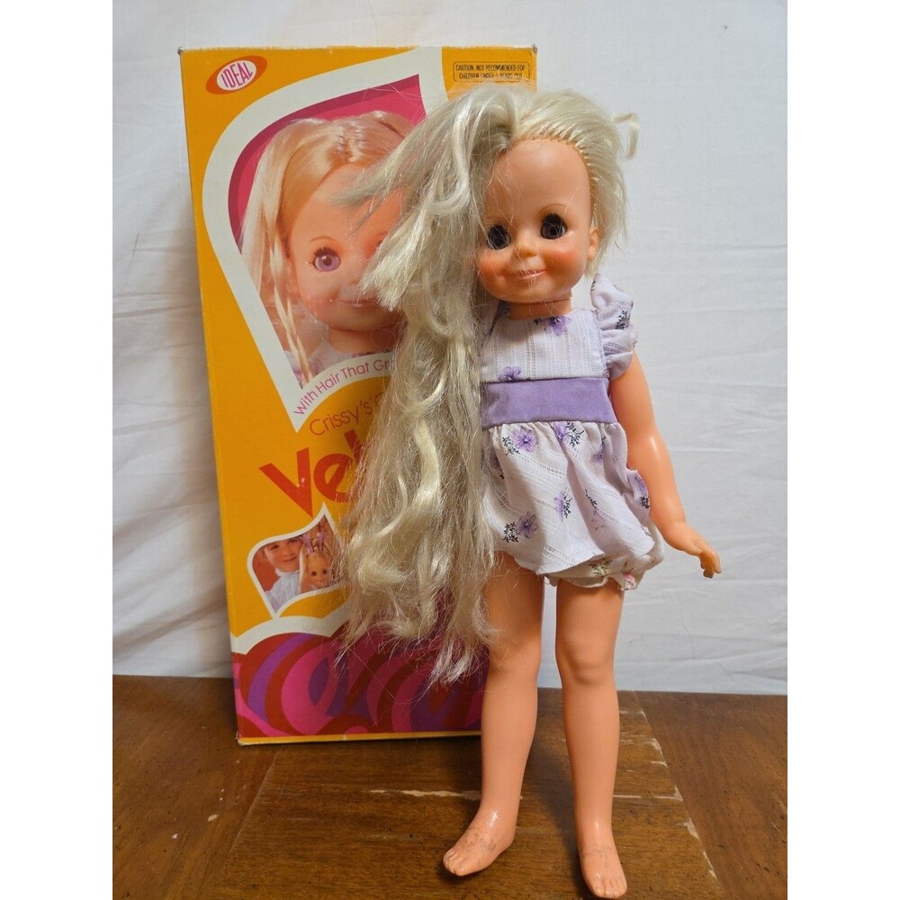 VELVET Crissy's Cousin Doll Vintage Ideal Toys 1970 With Box No Beauty Braider